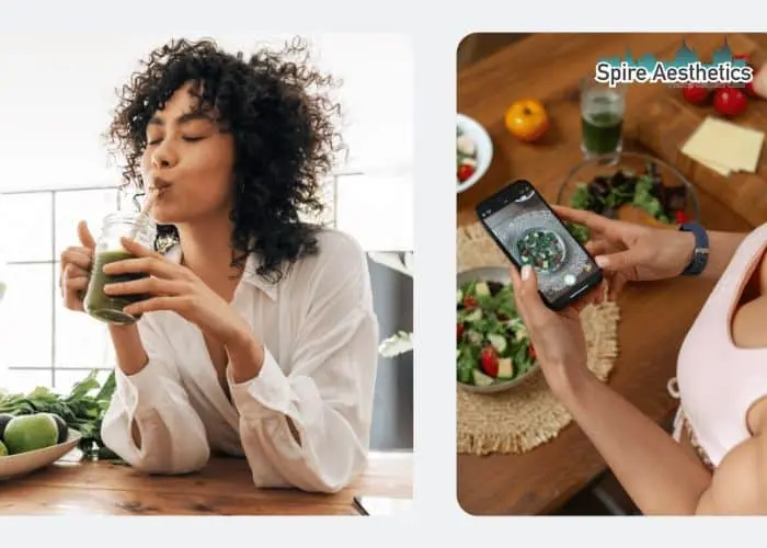 Image of woman looking into her diet and fat freezing Worksop to improve her health
