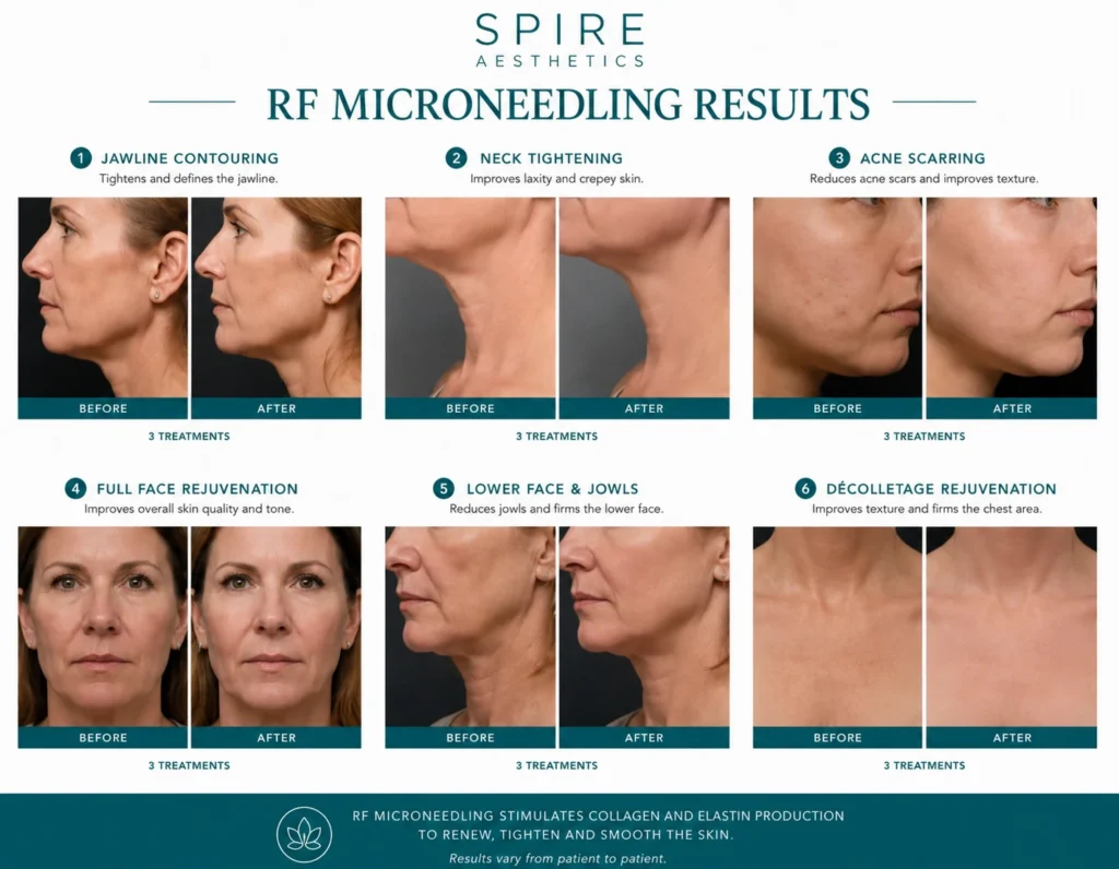 RF Microneedling Skin tightening Worksop results